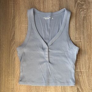 Abercrombie & Fitch Periwinkle Ribbed Tank Top
